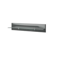 WANDREGAL Bari Grau Hochglanz - Grau, Holzwerkstoff (98/20/19cm) - Vladon