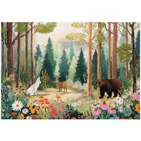 FOTOTAPETE Kinderzimmer Wald Bäume 250x175 - Multicolor, Papier (250/175cm) - Wallarena