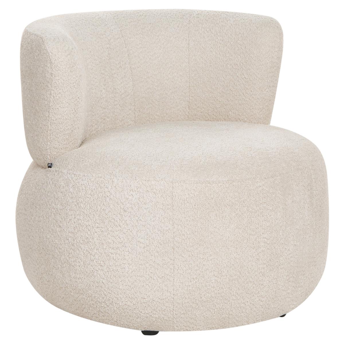 SESSEL Chenillegewebe Hellbeige Volda - Beige, Textil (78/74/80cm) - Beliani
