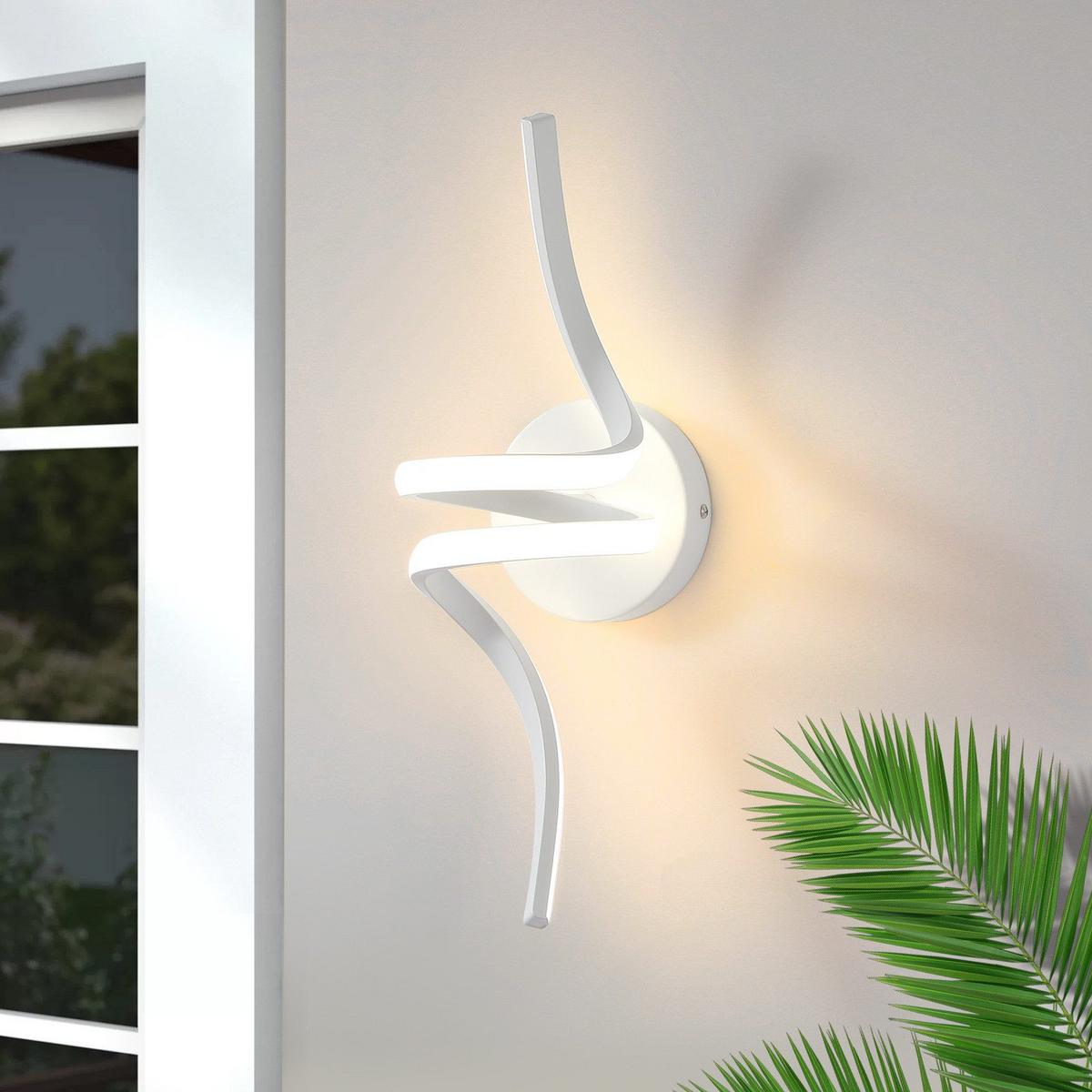 LED - WANDLEUCHTE Rinnoth 12.5/16.5/40.5 cm - Weiß, Metall (12.5/16.5/40.5cm) - ZMH