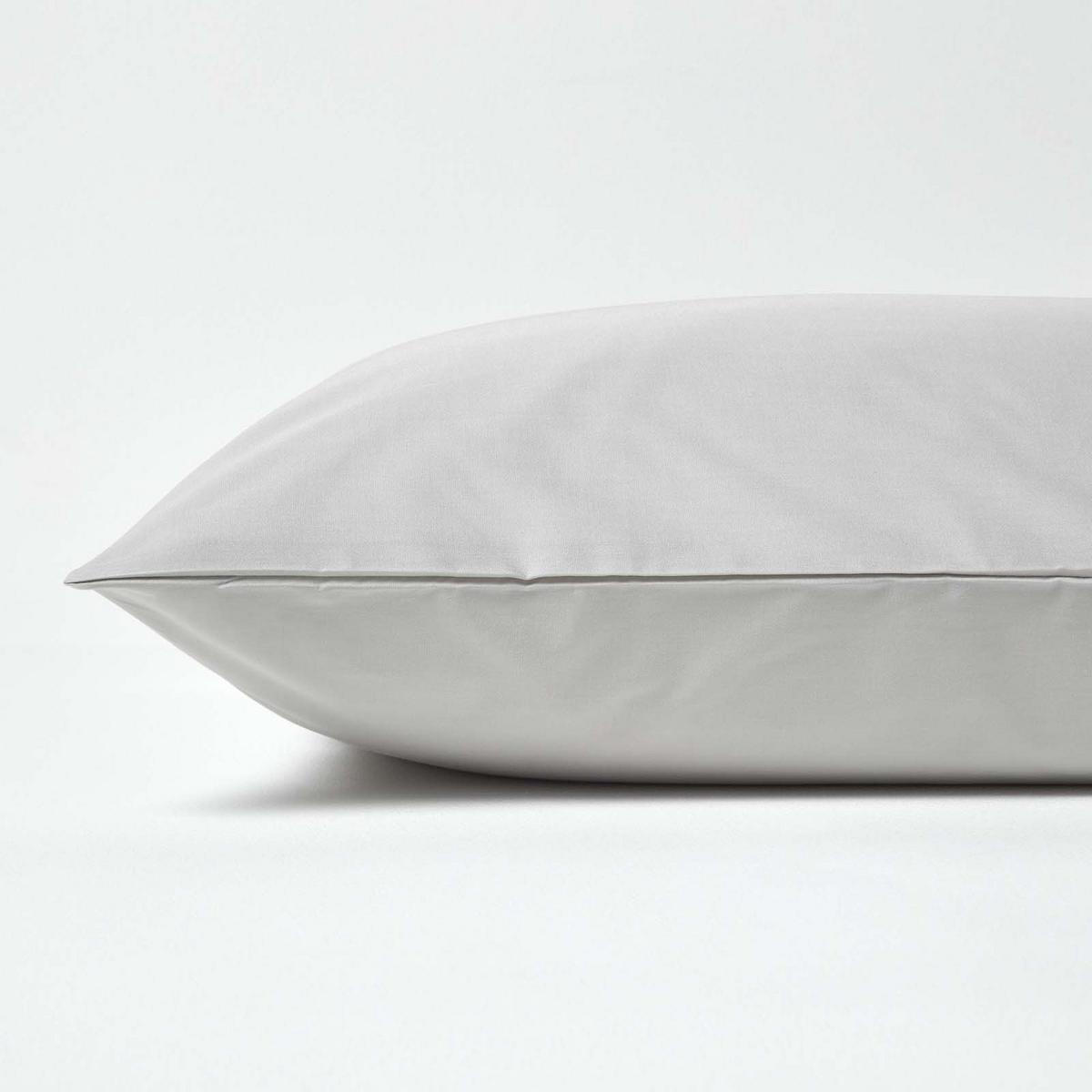 KISSENBEZUG Perkal, Ägyptische Baumwolle, Fadendichte 200 - Grau, Textil (80/80cm) - Homescapes