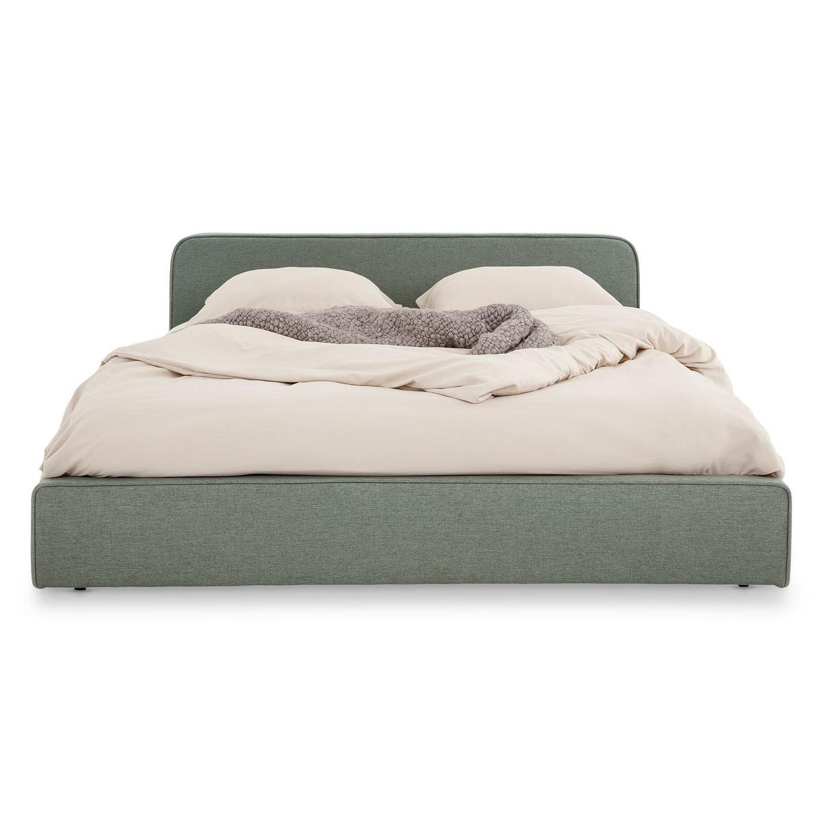 POLSTERBETT MARINI 140x200 cm grün - Grün, Textil (140/200cm) - IDIMEX