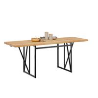 AUSZIEHBARER Tisch mit Klappflügeln FWT113-N - Ahornfarben, Fell (200/96/76cm) - SoBuy