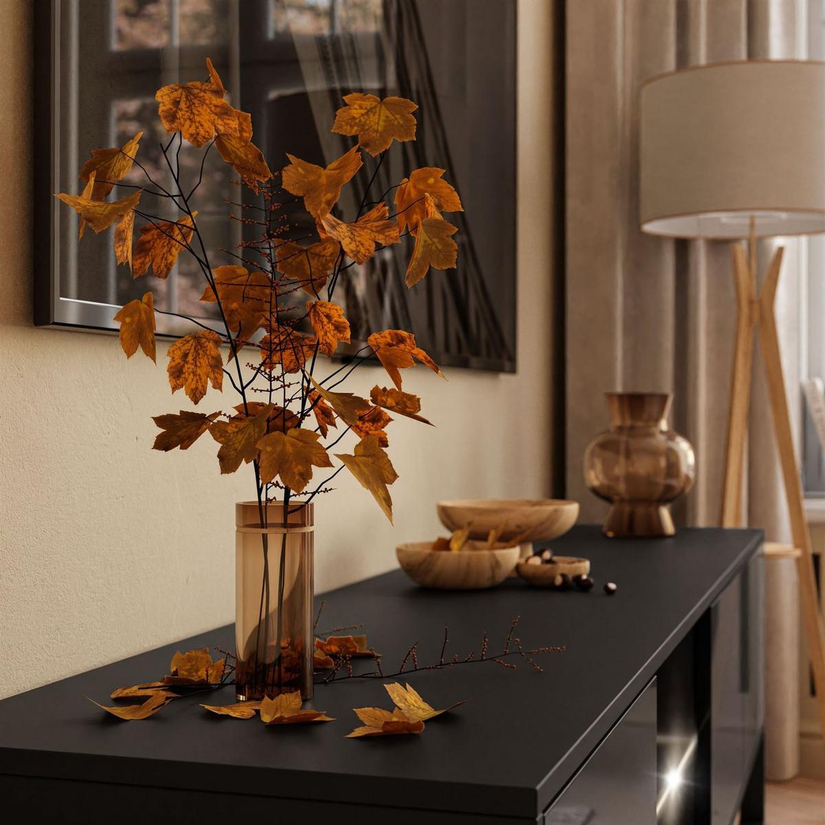 TV-ELEMENT VILLA 180 cm mit Einsatz aus Wotan Eiche - Eiche Wotan/Schwarz, Holzwerkstoff (180/50/40cm) - Lookway