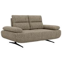 2-SITZER SOFA SORAE - Taupe Stukture - Taupe/Schwarz, Textil/Metall (182/94/107cm) - MKS