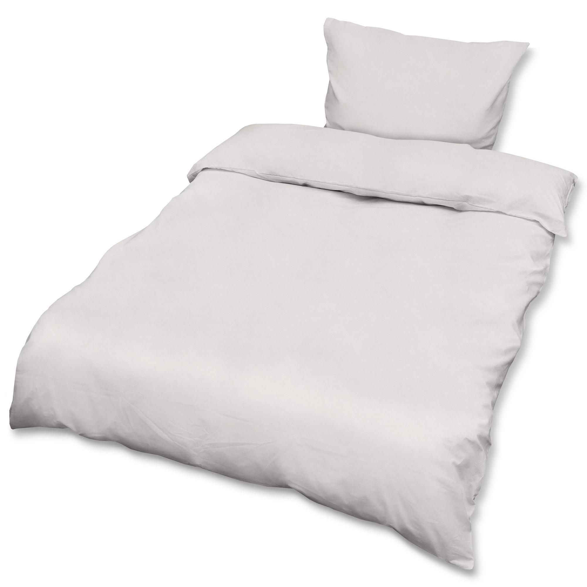 BETTWWÄSCHE Julie 135/200 cm + Kissenbezug 80/80 cm Weiß Renforcé 2er Set - Weiß, Textil (135/200cm)