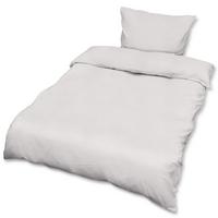 BETTWWÄSCHE Julie 135/200 cm + Kissenbezug 80/80 cm Weiß Renforcé 2er Set - Weiß, Textil (135/200cm)