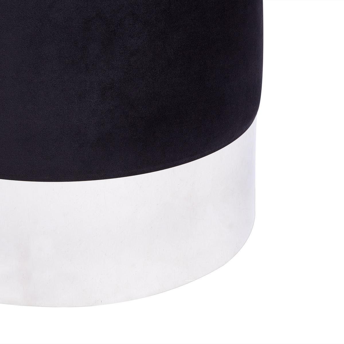 POUF Brigitte 36/36/44 cm - Schwarz, Textil (36/44/36cm) - Beliani