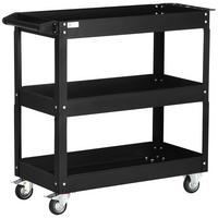 WERKSTATTWAGEN Stahl Schwarz - Schwarz, Metall (35.3/76/83cm) - DURHAND