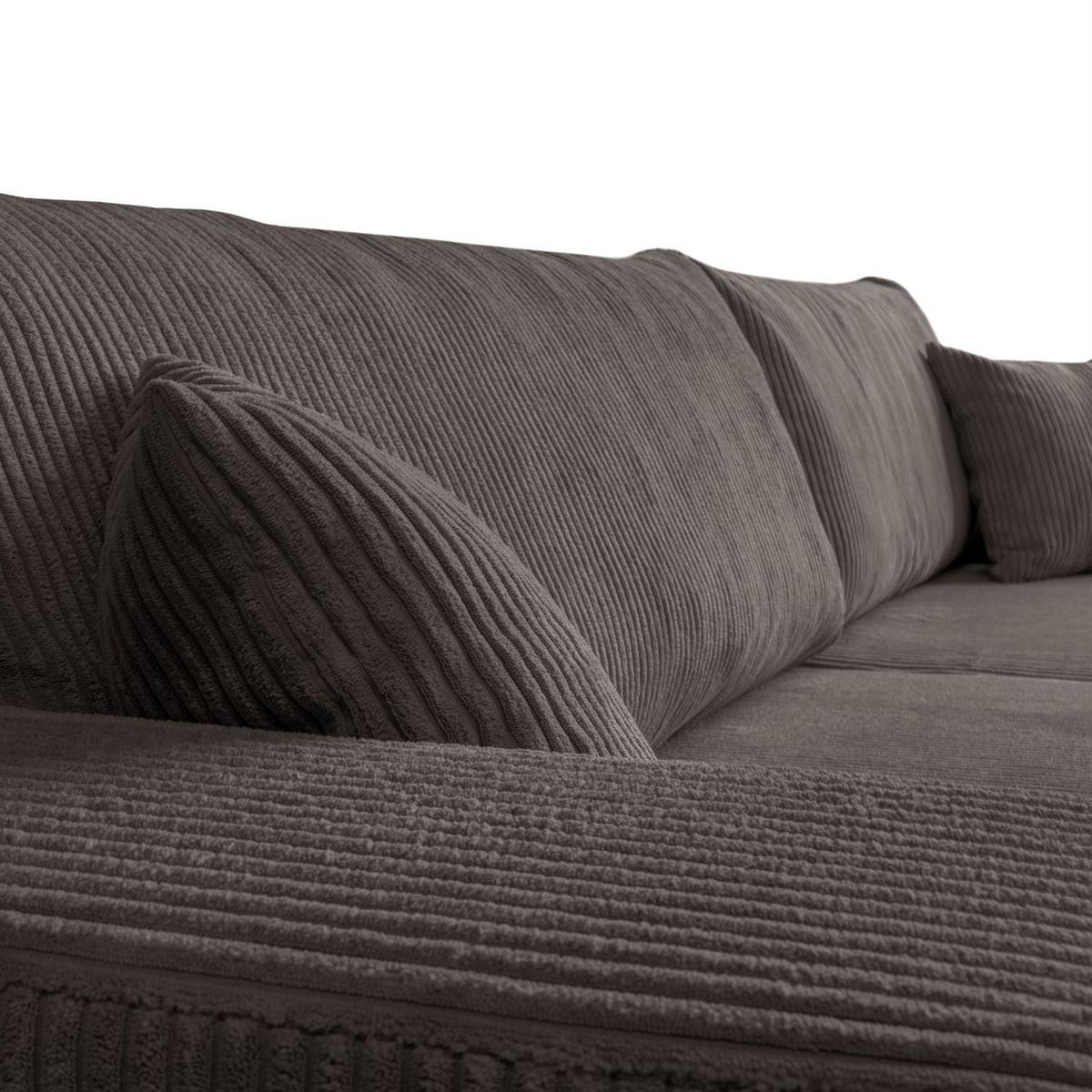 ECKSOFA SOPRANO mit Schlafunktion und Stauraum POSO 04 - Hellbraun, Textil (271/175cm) - Lookway