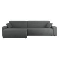 ECKSOFA Piano L Cord - Schwarz/Grau, Holz/Kunststoff (274/145cm) - MIRJAN24