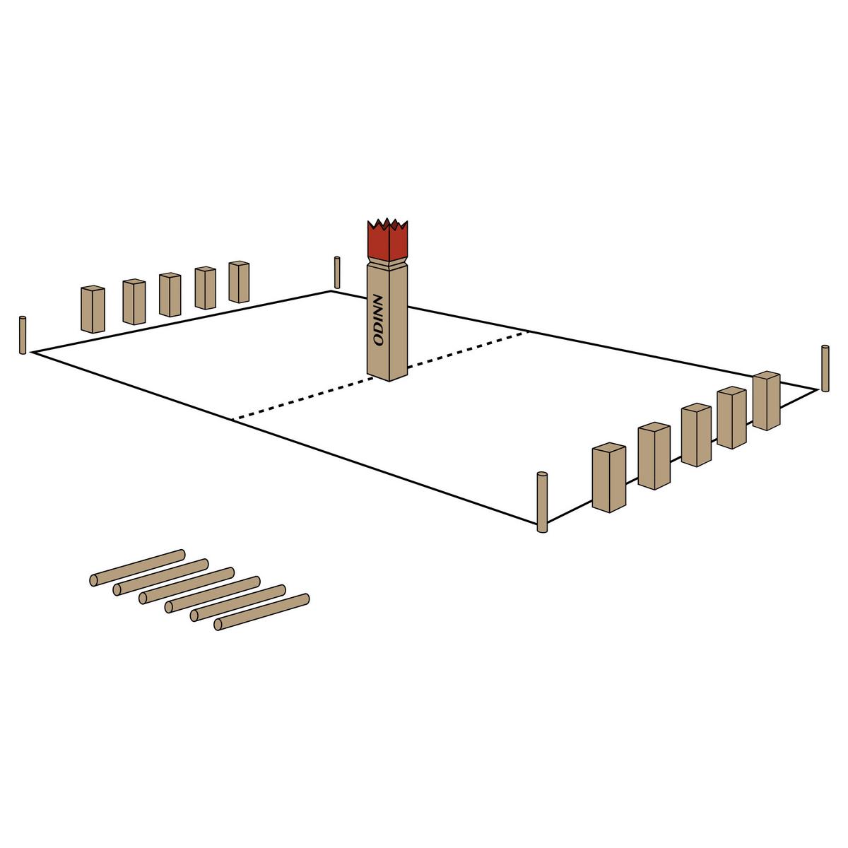 KUBB Odin - Naturfarben, Holz (1/32cm) - Toyfel