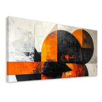 LEINWANDBILD 3D und geometrisch 80x40cm - Orange, Textil (80/40cm) - Feeby