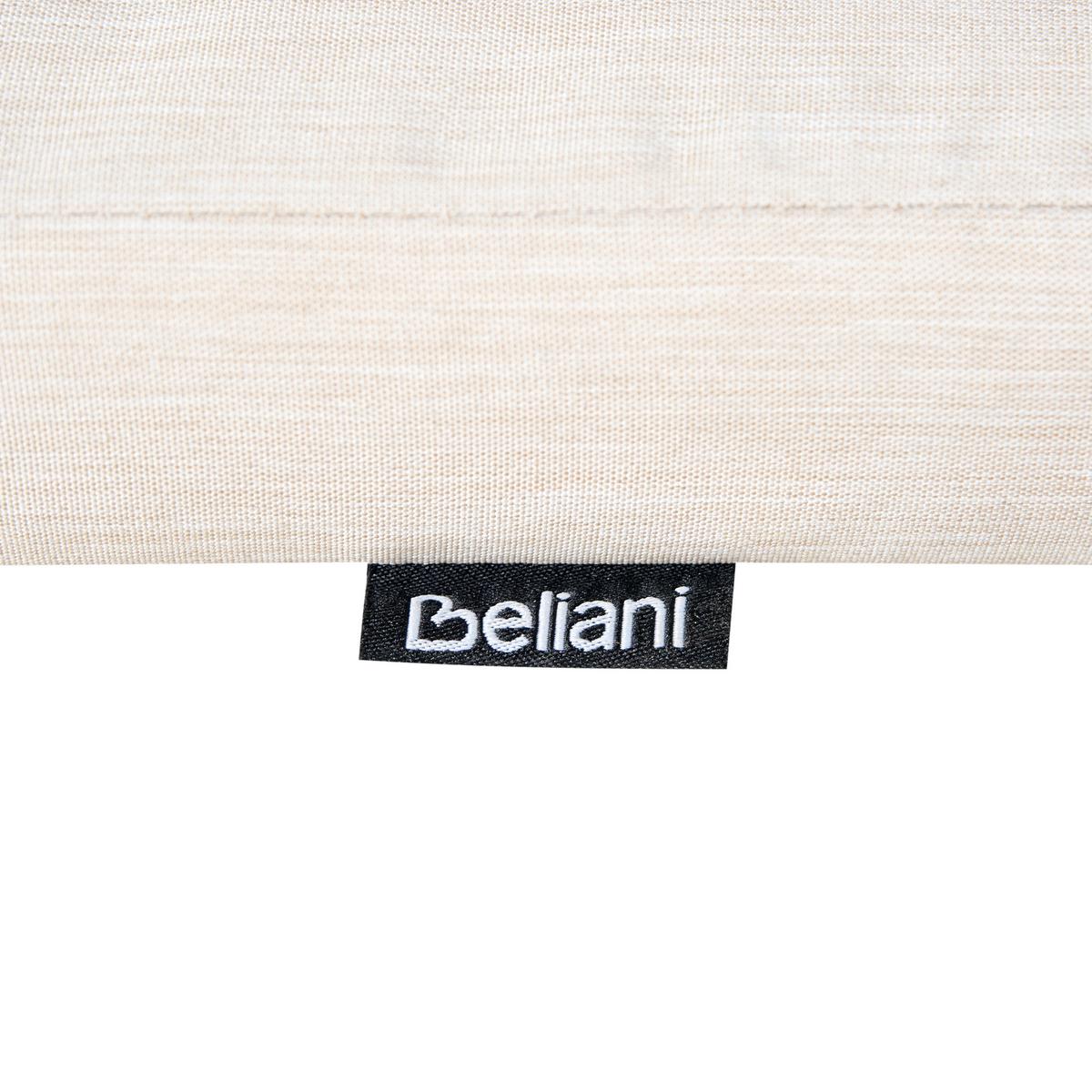GARTENSTUHL 2er-Set Dunkelbraun/Hellbeige Amantea Premium - Dunkelbraun/Beige, Holz (54/105/69cm) - Beliani