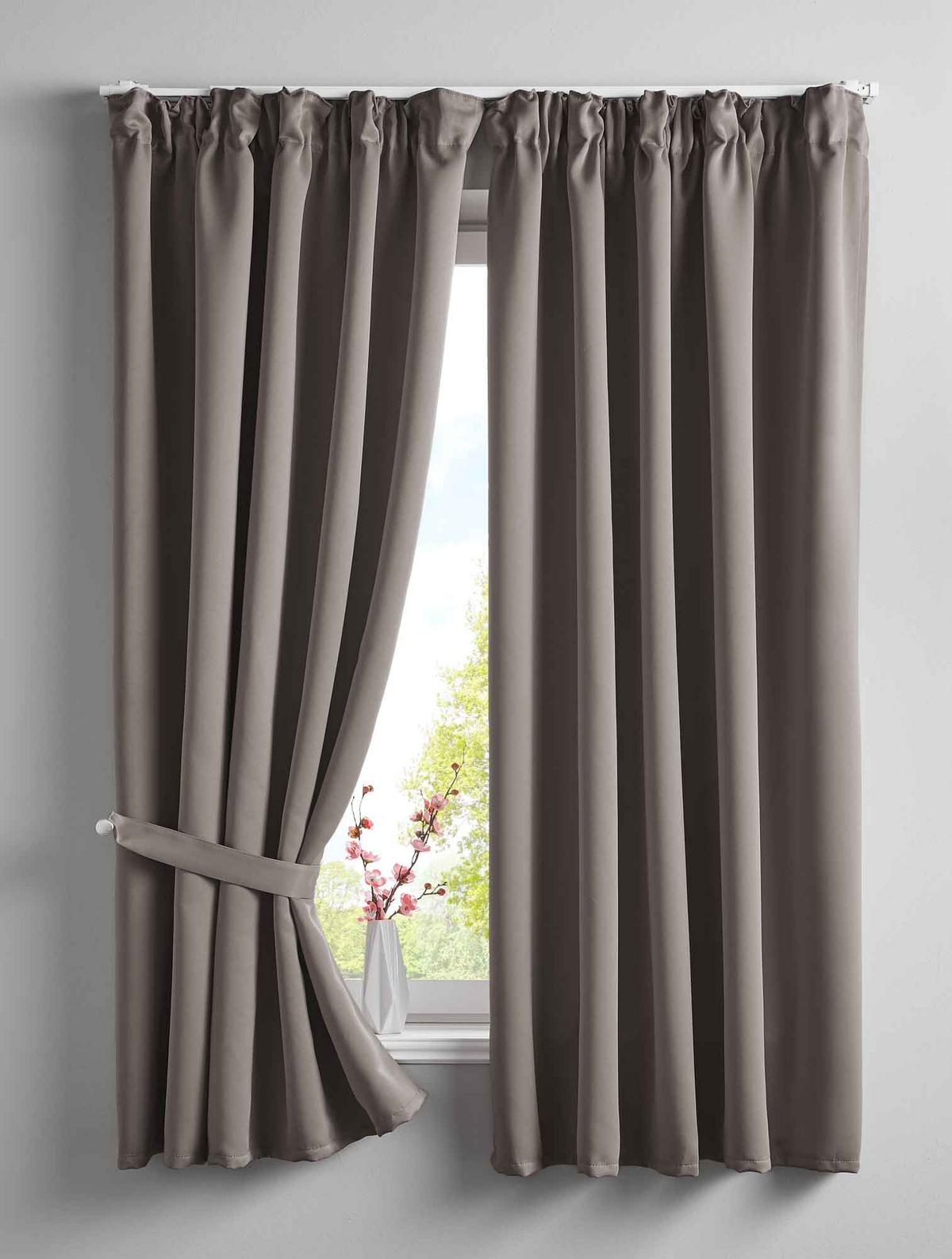 VORHANG 2ER SET NEWYORK HxB 160x140 cm Taupe - Taupe, Textil (140/160cm) - Gardinenbox