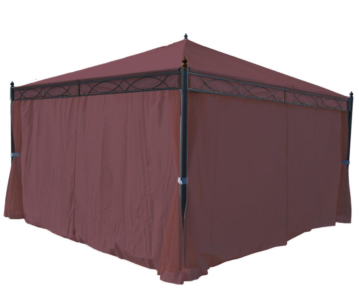 SEITENWAND PERGOLA CALPE Rot, Braun - Rot/Braun, Textil (383/205/1cm) - MCW