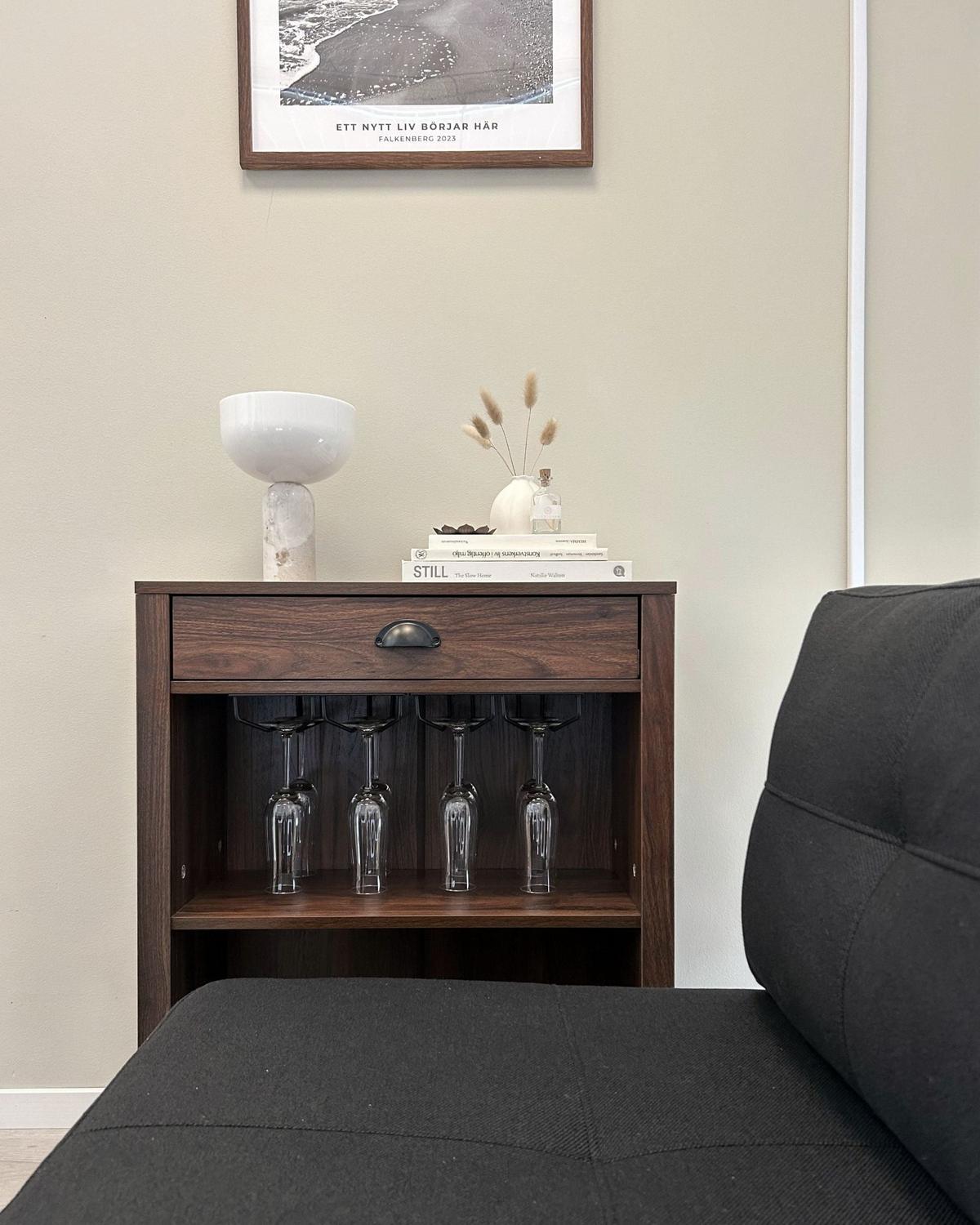 SIDEBOARD Dunkelbraun Walkerston - Braun, Holzwerkstoff (66/80/30cm) - Beliani