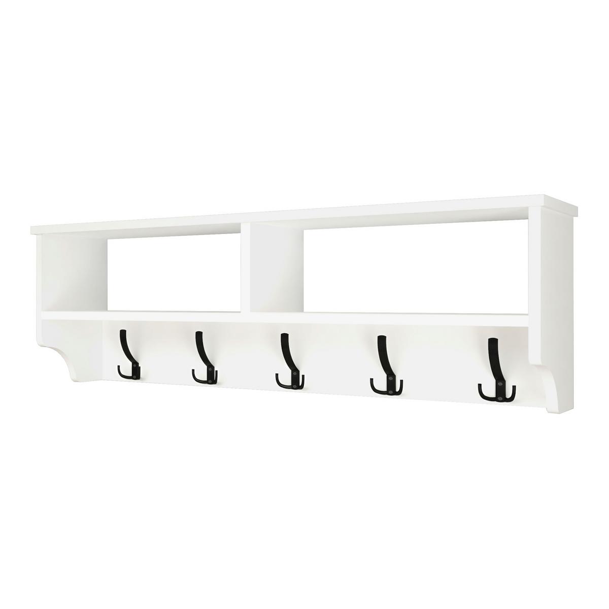 WANDGARDEROBE Åstorp - Weiß, Holzwerkstoff (120/37/22cm) - [en.casa]