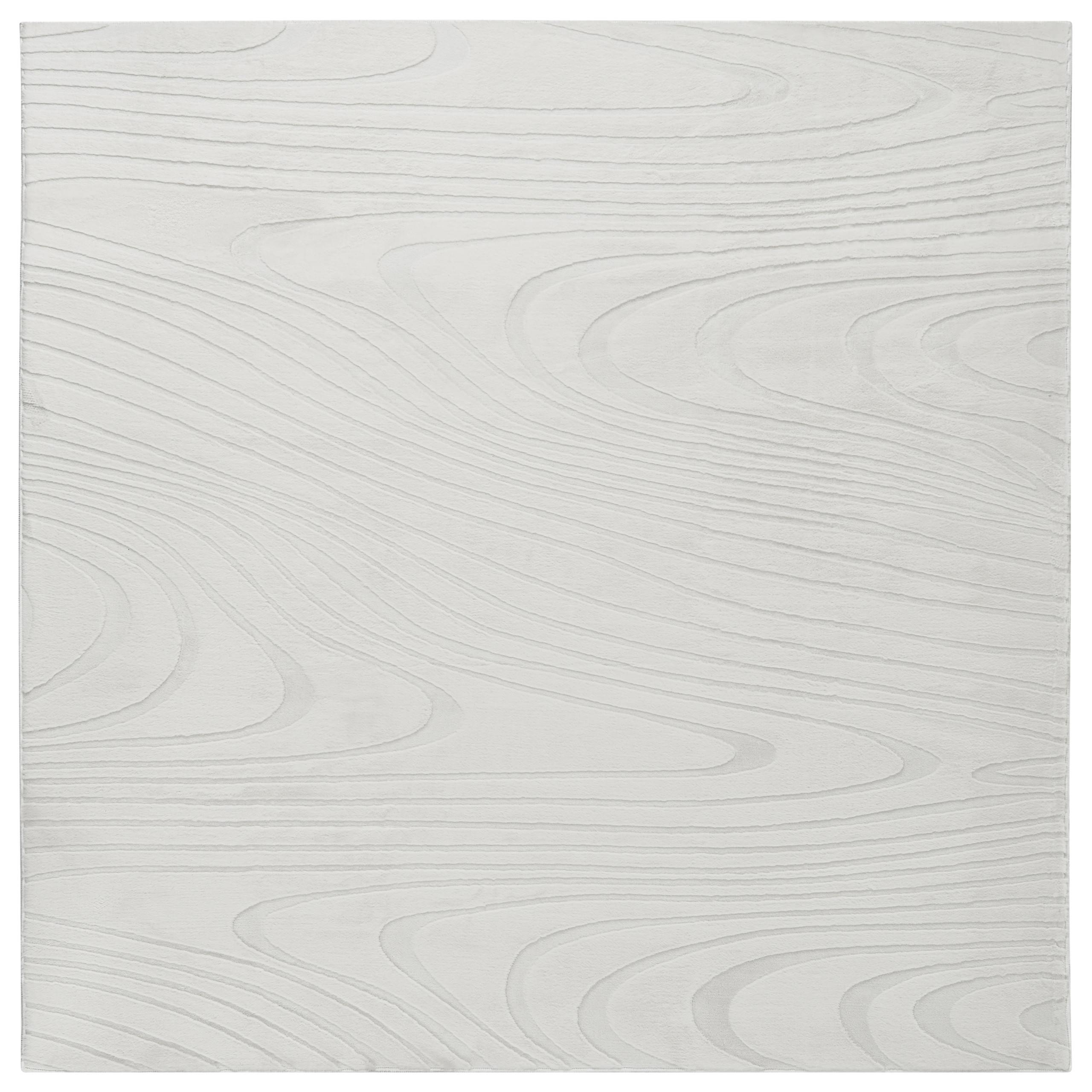 KUNSTFELLTEPPICH Cremeweiß 160/160 cm Ontake - Creme/Weiß, Kunststoff (160/160cm) - Beliani