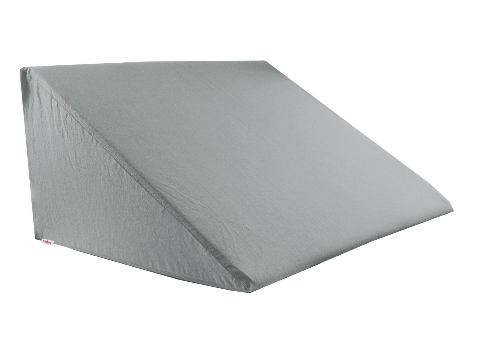 KEILKISSENBEZUG BasicSoft silber-grau 100% Baumwoll-Jersey 62/49/30 cm - Grau, Textil (49/62cm) - beties Heimtextil