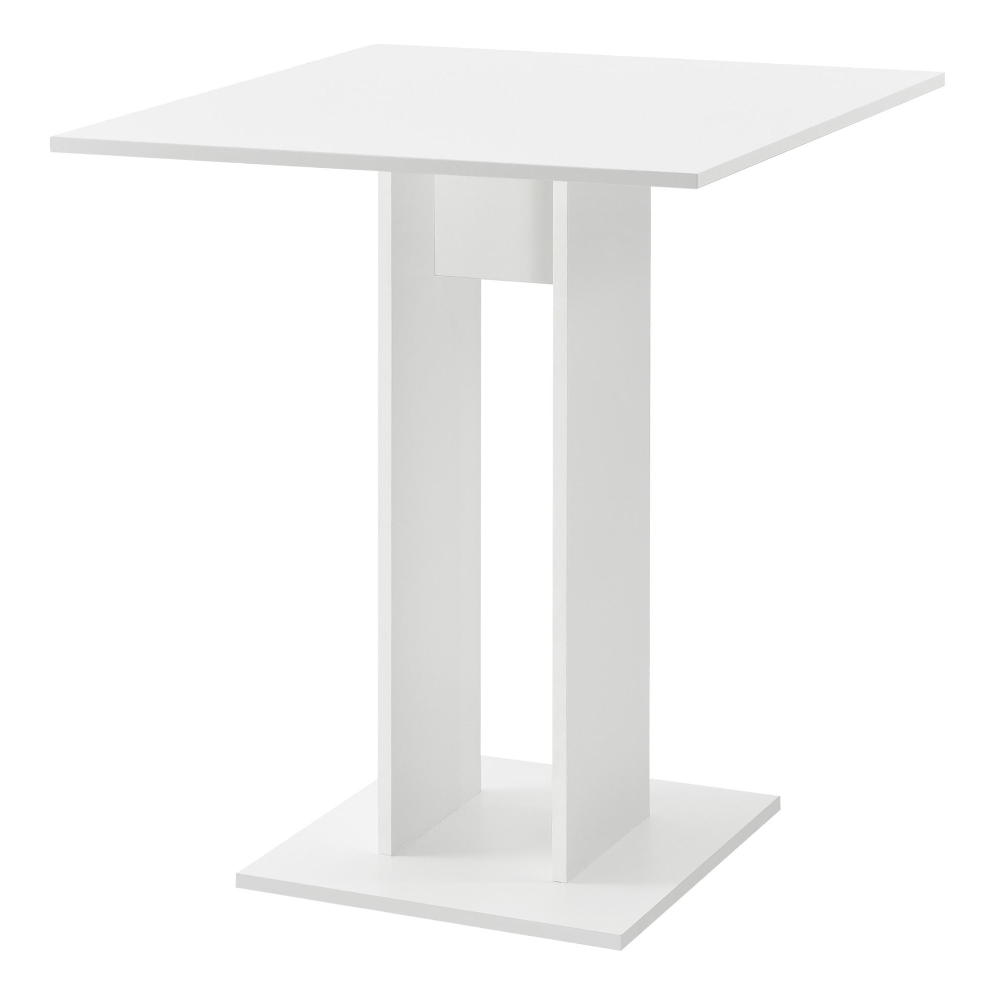 KÜCHENTISCH Lindesnes - Weiß, Holzwerkstoff (65/65/78cm) - [en.casa]