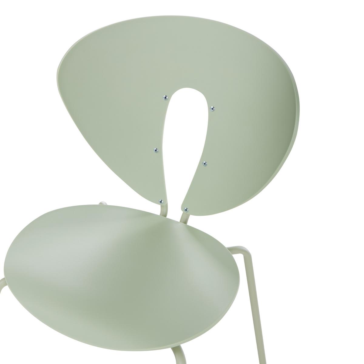 ESSZIMMERSTUHL 2er-Set Hellgrün Tracy - Silberfarben/Hellgrün, Kunststoff (47/81/51cm) - Beliani