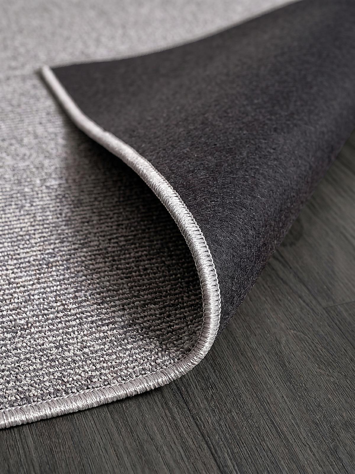 TEPPICH Niederflor Uni COLFOSCO Polypropylen Beige 133 x 133 cm - Grau, Textil (133/133cm) - KADIMA DESIGN