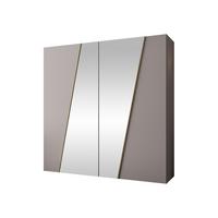 DREHTÜRENSCHRANK Zen 2L 200 cm - Kaschmir/Goldfarben, Holzwerkstoff/Kunststoff (200/202/50cm) - MIRJAN24