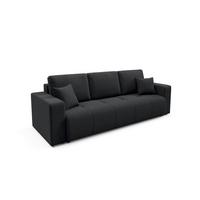 SOFA Giulia 3 Sitzplätze Schwarz - Schwarz, Holz (244/82/102cm) - Petits-meubles