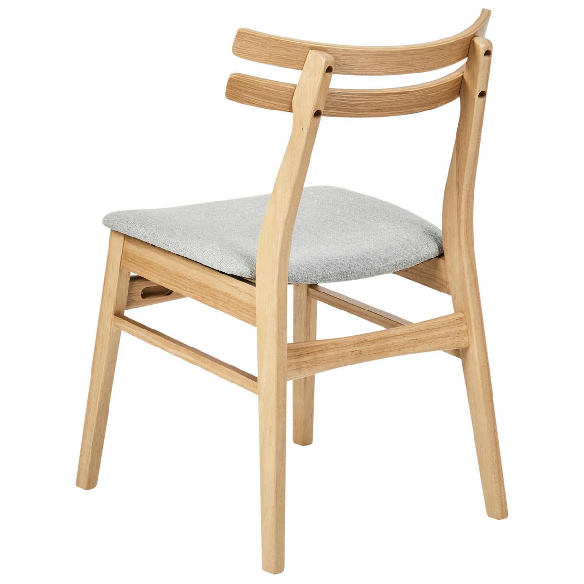 ESSZIMMERSTUHL 2er Set Holz Hellbraun/Grau Cynthiana - Hellgrau/Braun, Holz (47/77/55cm) - Beliani