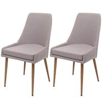 ESSZIMMERSTUHL Hellgrau 2er-Set - Hellgrau, Textil (50/92/60cm) - MCW