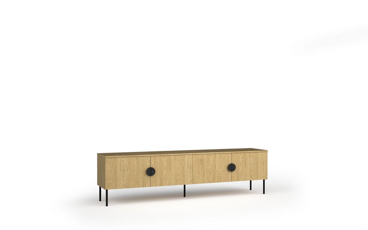 TV-SCHRÄNK Eiche Baltic 200/53,6/40 - Eiche Bianco, Holzwerkstoff (200/54/40cm) - RAUMHIRSCH FURNITURE