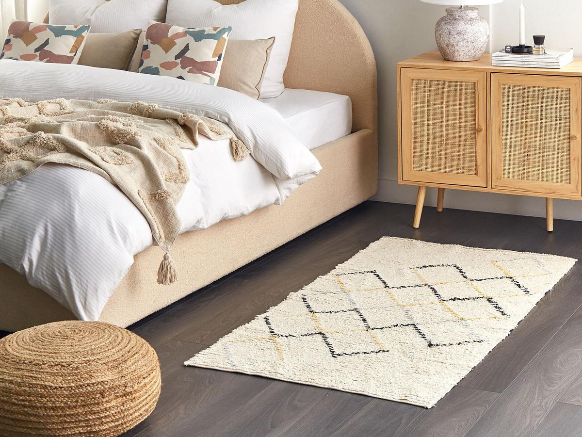 KURZFLOR-TEPPICH Tezpur 150/80 cm - Beige, Textil (80/150cm) - Beliani
