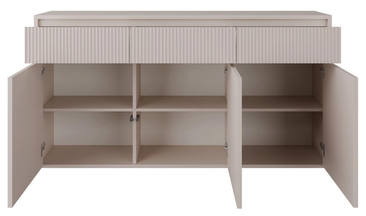 SIDEBOARD Vemmi Kaschmir 155 cm - Taupe, Holzwerkstoff (155/80/36cm) - Selsey