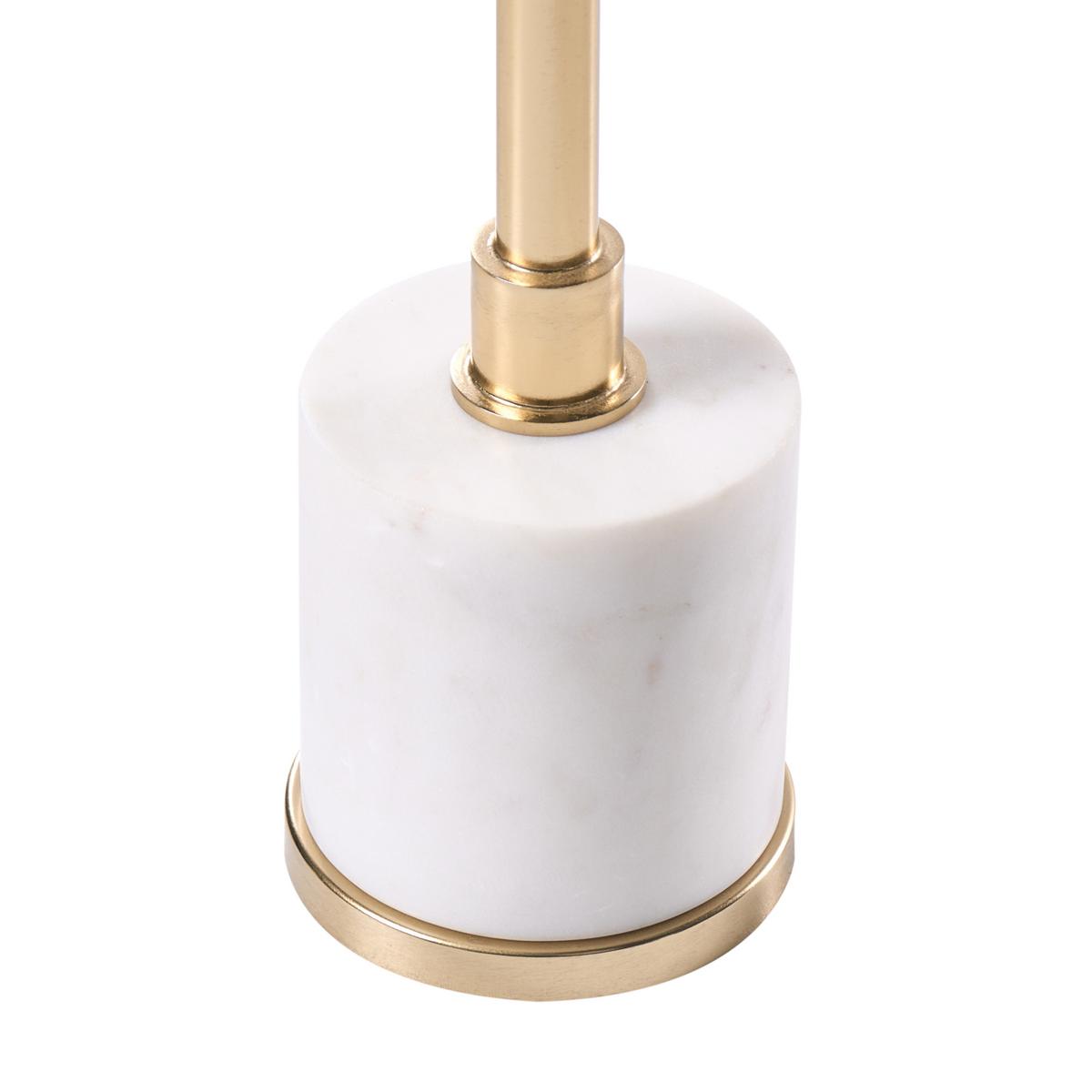 BEISTELLTISCH Metall Weißer Marmor Camelo - Goldfarben, Metall (36/36/53cm) - Beliani