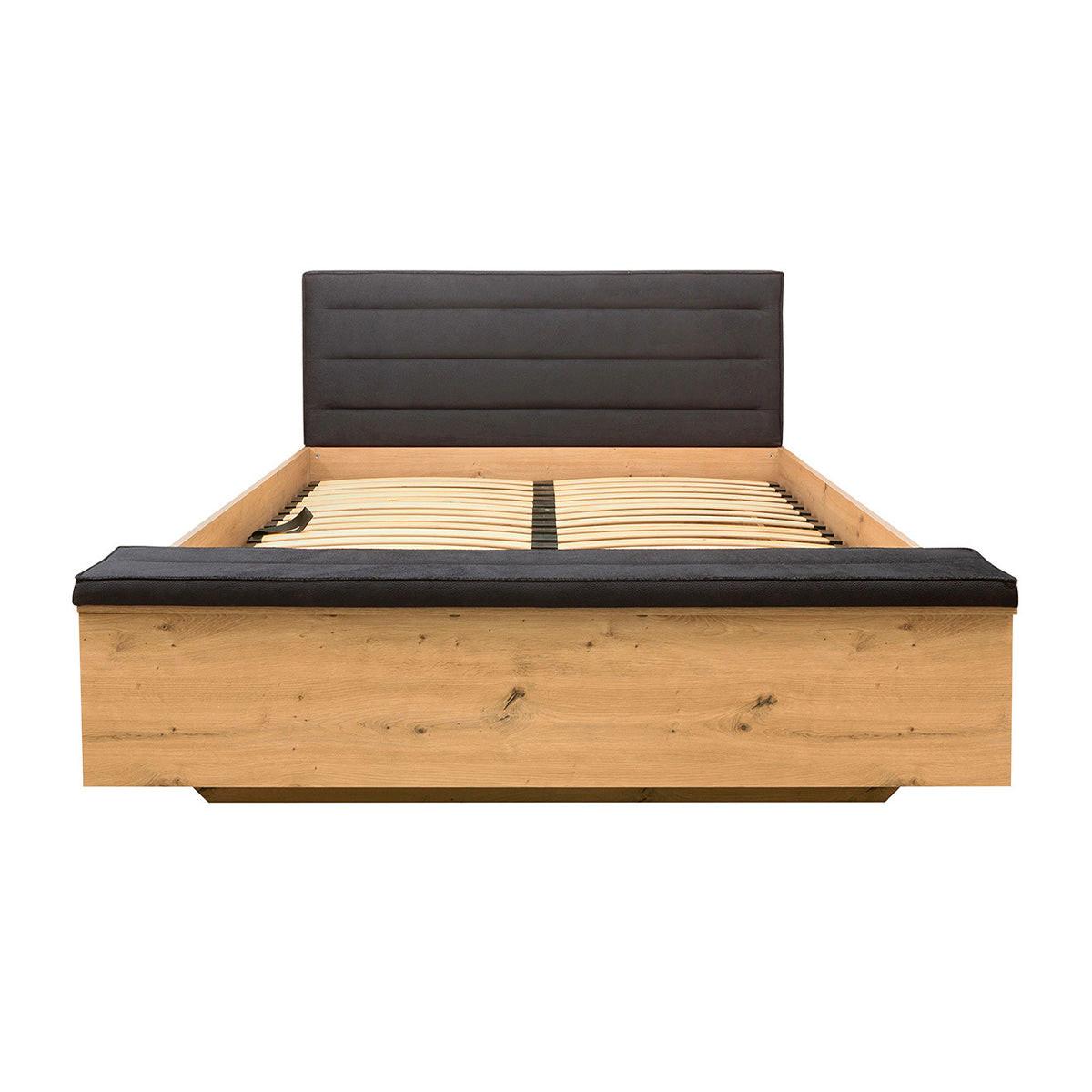 BOXBETT 160/200 Glenn Holz und Schwarz - Schwarz, Holzwerkstoff (160/200cm) - Petits-meubles