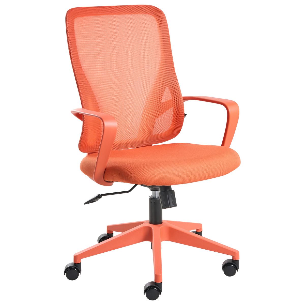 BÜROSTUHL Orange Luma - Orange, Textil (60/98/60cm) - Beliani
