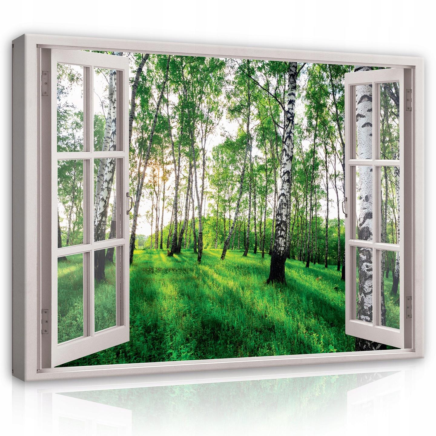 LEINWANDBILD Wald Natur Bilder Modern 100x70 - Multicolor, Holzwerkstoff (100/70cm) - Wallarena