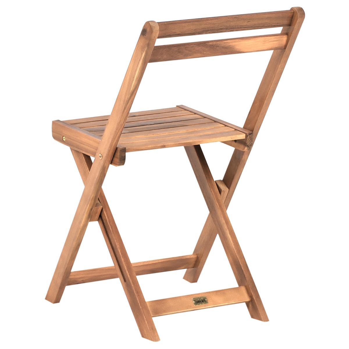 BISTRO-SET klappbar Akazienholz Braun Sacile - Braun, Holz - Beliani