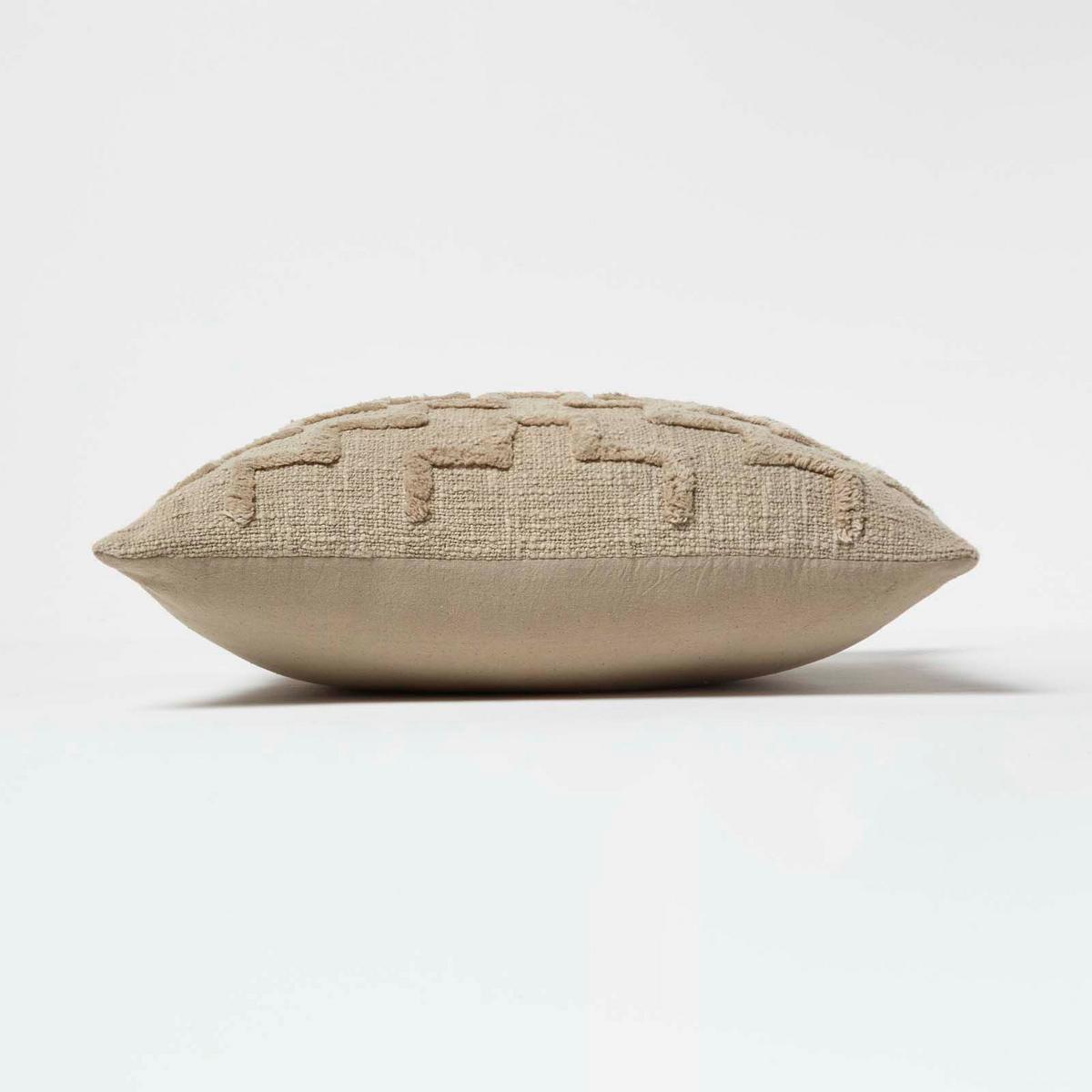 DEKOKISSEN Tufted beige 45/45 cm geometrisch - Beige, Textil (45/45cm) - Homescapes