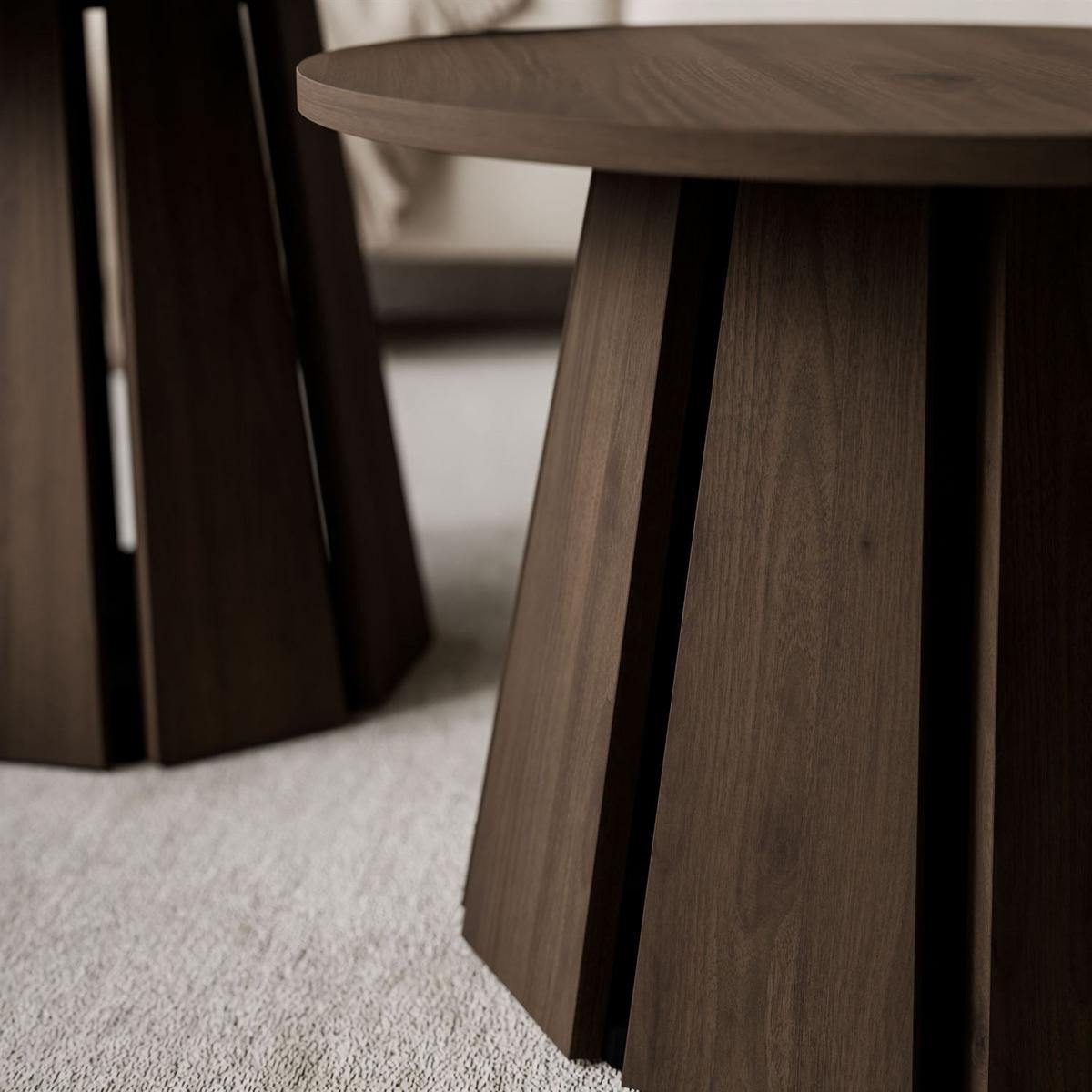 COUCHTISCHSET SILVA 2in1, Nussbaum - Nussbaumfarben, Holzwerkstoff (67/67/51cm) - Lookway