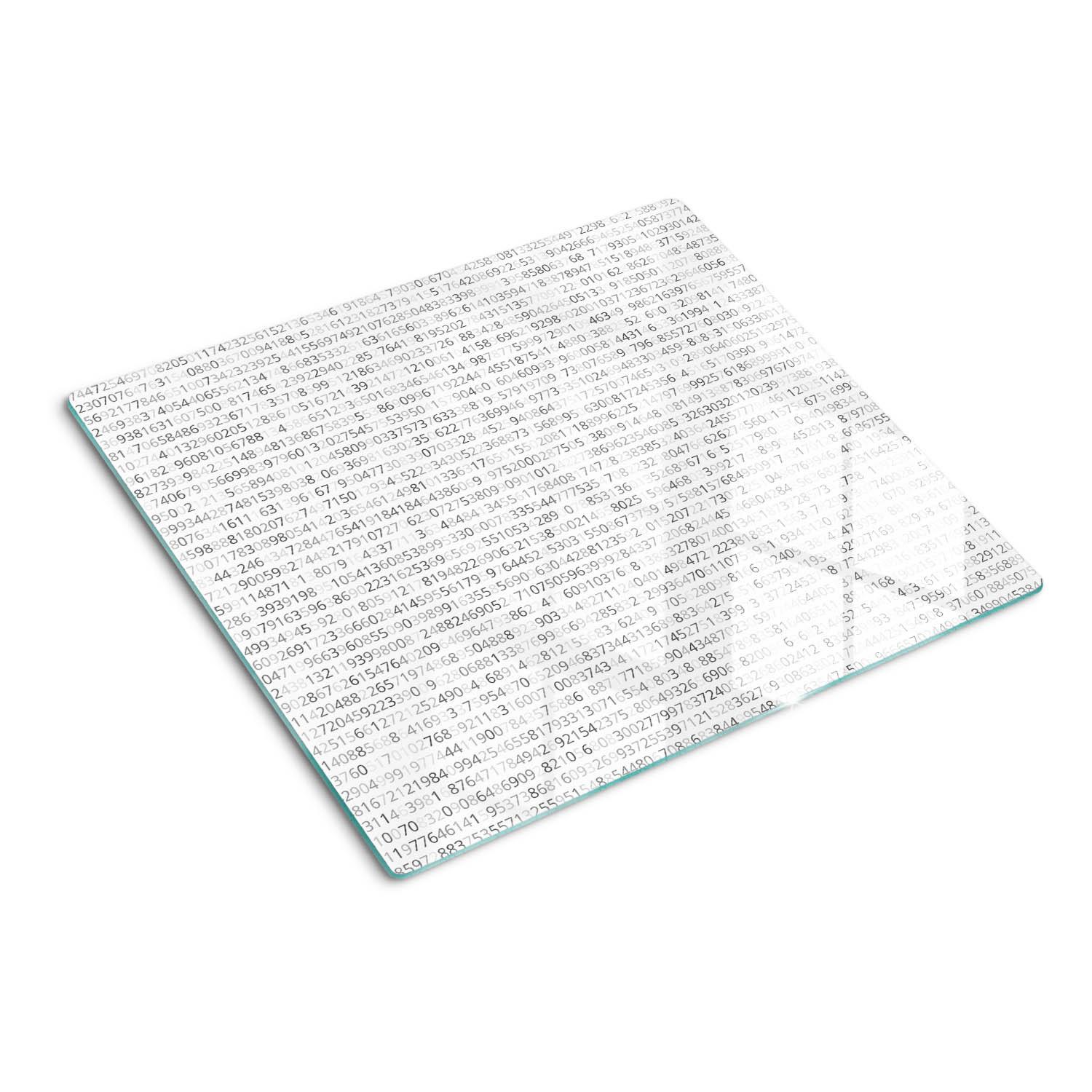 GLASPLATTE 60x52 cm Binärcode - Grau, Glas (60/0.4/52cm) - TULUP