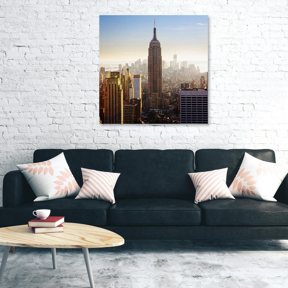 WANDBILD städte und architektur beige - Beige, Textil (50/50cm) - Feeby