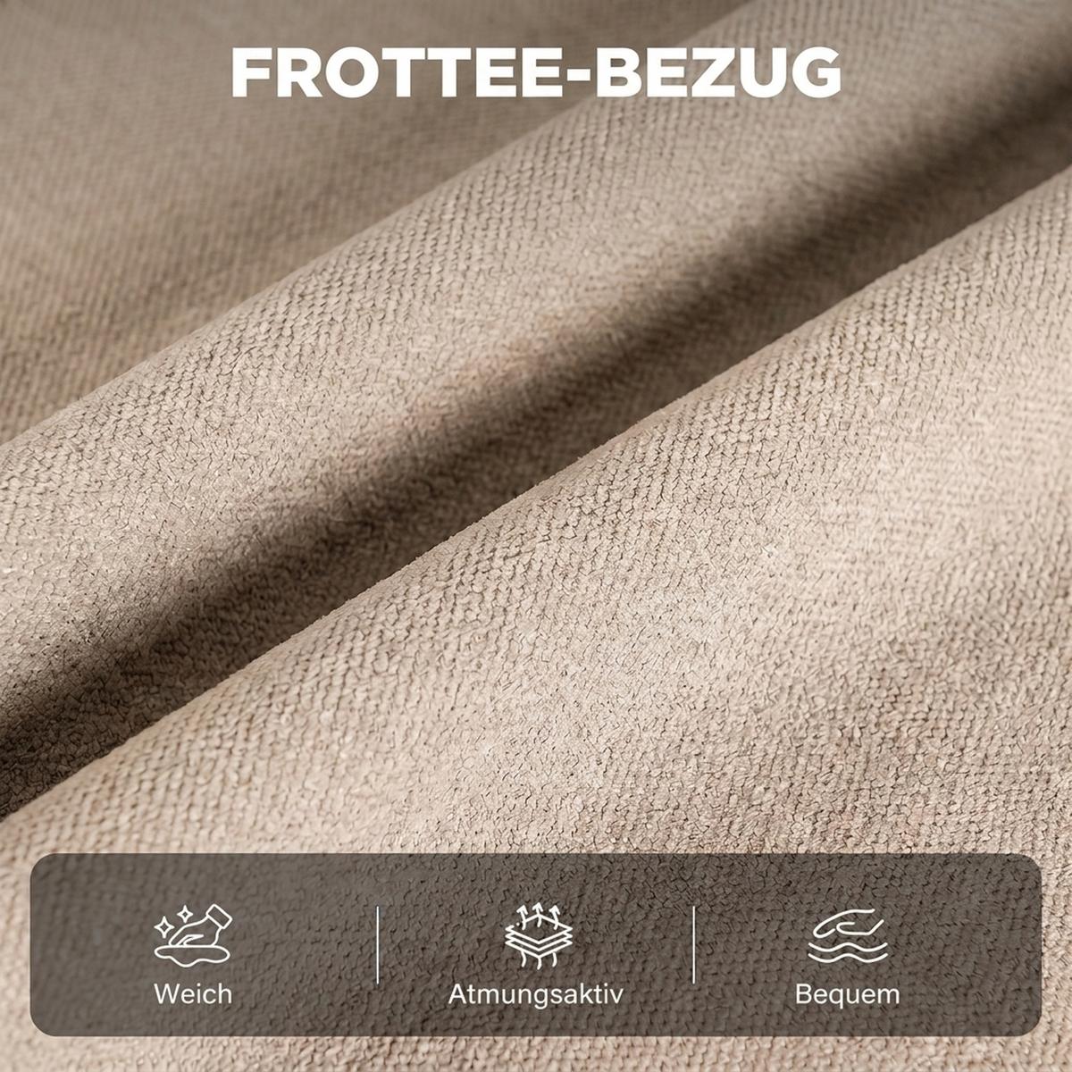 MASSAGESESSEL Polyester Beige - Dunkelgrau/Beige, Holzwerkstoff/Kunststoff (87/100/77cm) - HOMCOM