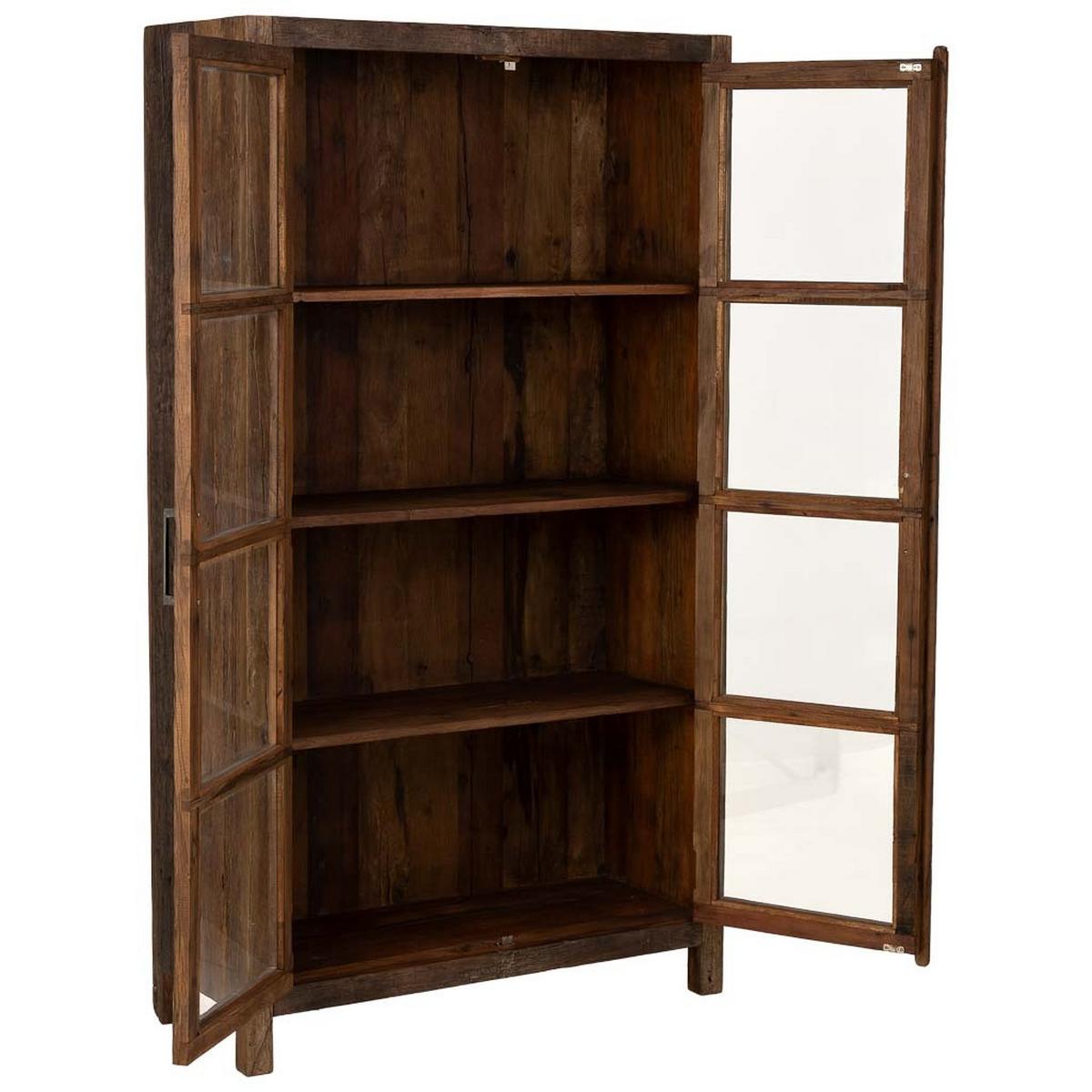 VITRINE aus Holz, braun, 100x40x180cm - Braun, Holz (100/180/40cm) - Wanderlust