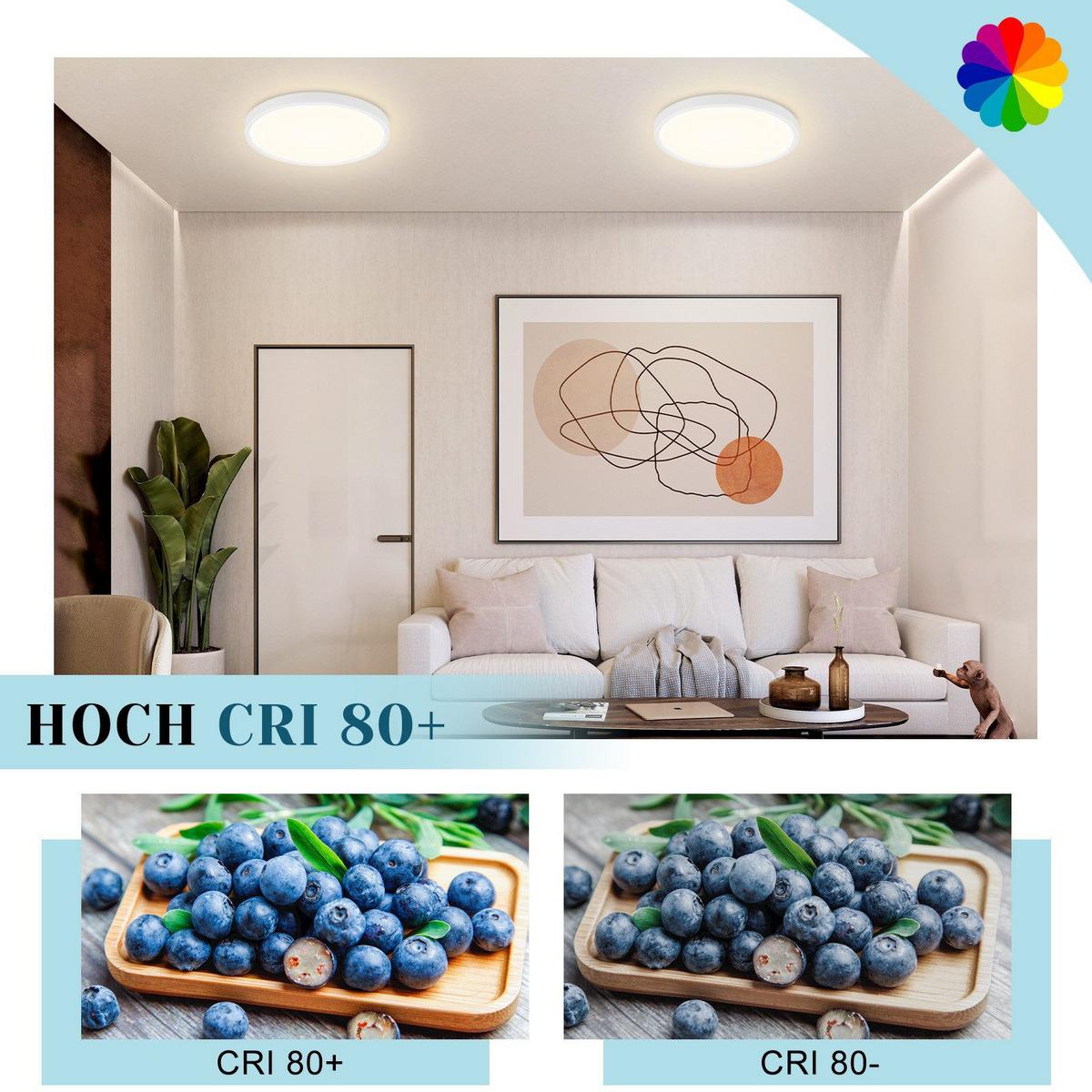 LED-DECKENLEUCHTE Warren 4000K-Neutralweiß 18/18/3 cm - Weiß, Kunststoff (18/18/3cm) - Nettlife