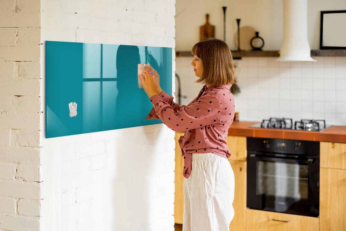 MAGNETTAFEL 120x60 Marineblau schwarzer Marker - Mintgrün, Glas (120/0.4/60cm) - TULUP