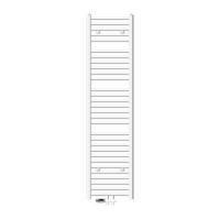 BADHEIZKÖRPER Sahara 400x1800 mm Weiß gerade mit Ventil Durchgang - Weiß, Metall (40/180/3cm) - LuxeBath