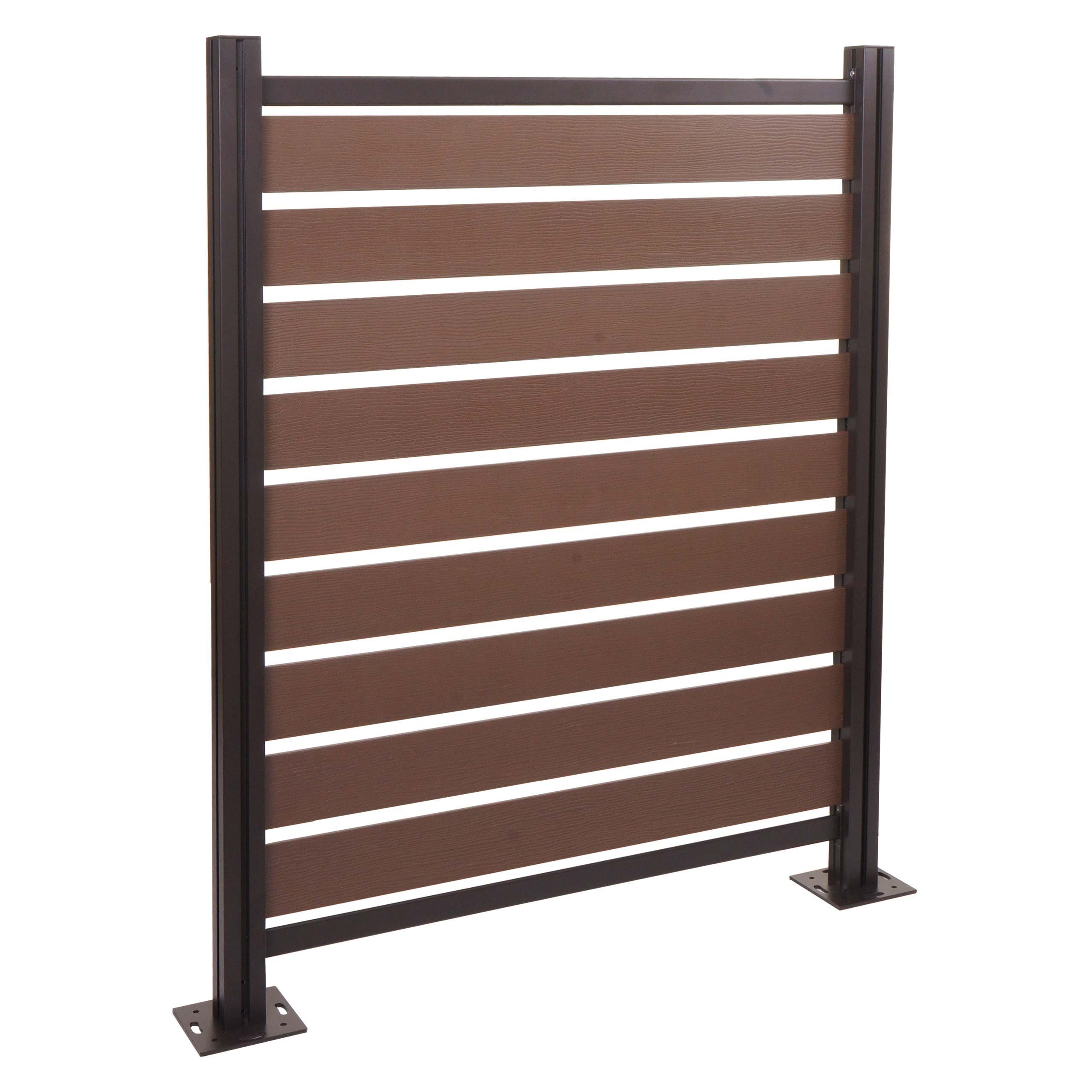 ALU MÜLLTONNEN-ZAUN Braun - Braun, Metall (110/130/6cm) - MCW