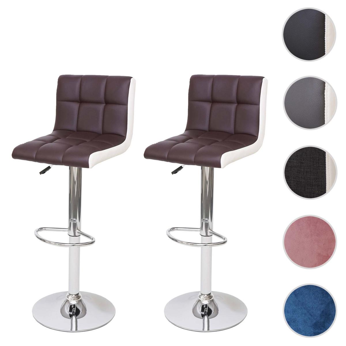 BARHOCKER Braun, Weiß 2er-Set - Braun/Weiß, Textil (38/107/41cm) - MCW